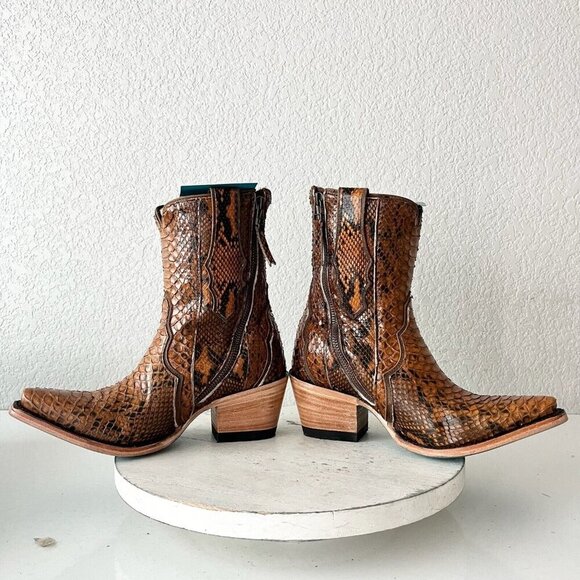 NEW Lane VICKSON Womens Cowboy Bootie 6 Copperhead Leather Western Cowgirl Boots - Picture 7 of 11